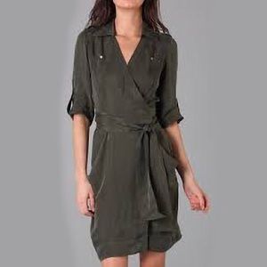 Price drop! Military DVF Olive Green Wrap Dress.